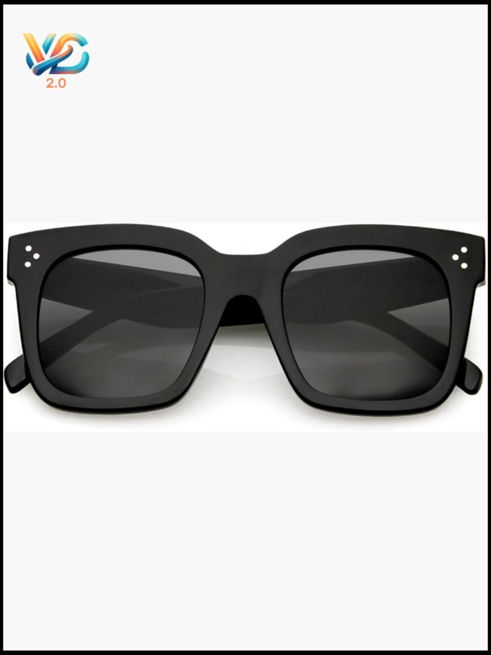 Oversized Retro Square Sunglasses Vintage Style 50mm UV400 Protection